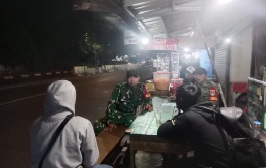 Koramil Ps Rebo Ciracas Bersama Komduk Intensifkan Patroli Malam Ciptakan Aman dan Kondusif