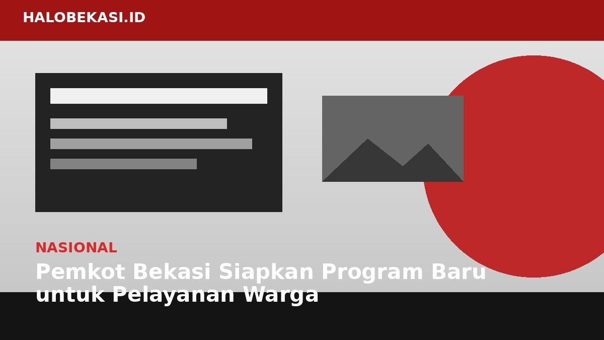 Pemkot Bekasi Siapkan Program Baru untuk Pelayanan Warga