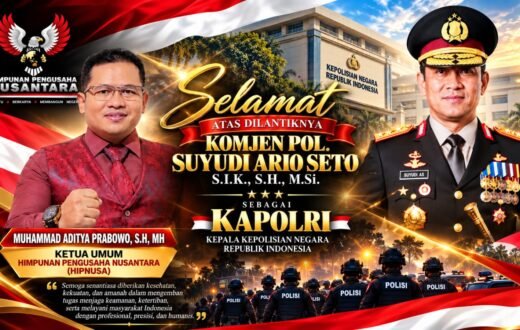 Kapolri Suyudi Ario Seto Resmi Dilantik, Ketum HIPNUSA Berikan Ucapan Selamat